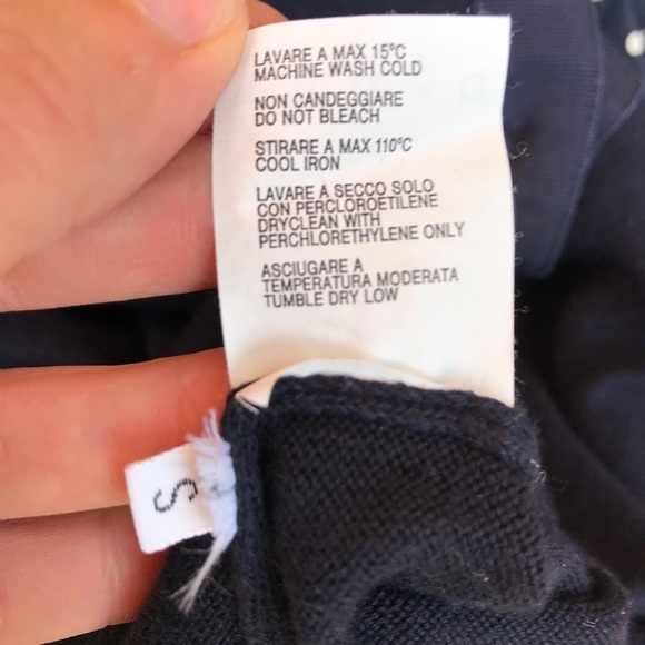 Comme des Garçons Vintage 70s Polka Dot Silk Maxi Dress Cottagecore Blue Small - Picture 9 of 10